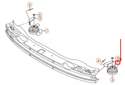 NEW AUDI A4 B8 HIGH TONE LEFT FANFARE SPRING SHACKLE 8K0951229A ORIGINAL