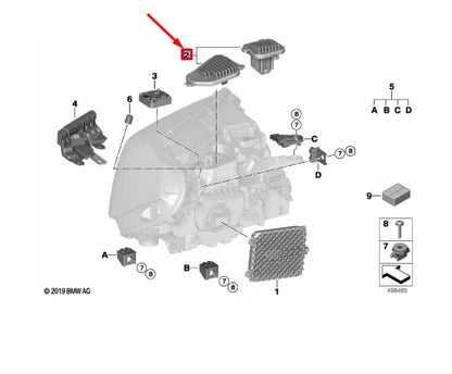 NEW BMW X1 F48 LEFT LED TURN INDICATOR UNIT MODULE 63119477821 ORIGINAL