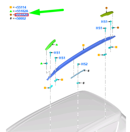 new ford kuga mk3 cx482 rear right roof rack cover trim 2348250 original