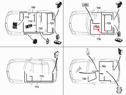 new mercedes-benz slk r172 usb splitter wiring harness a1725409502 original