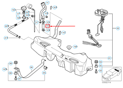 new bmw 5 touring e39 fuel tank hose 16116760118 6760118 original