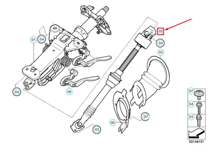 NEW BMW 5 E60 STEERING SHAFT 32306780892 6780892 ORIGINAL
