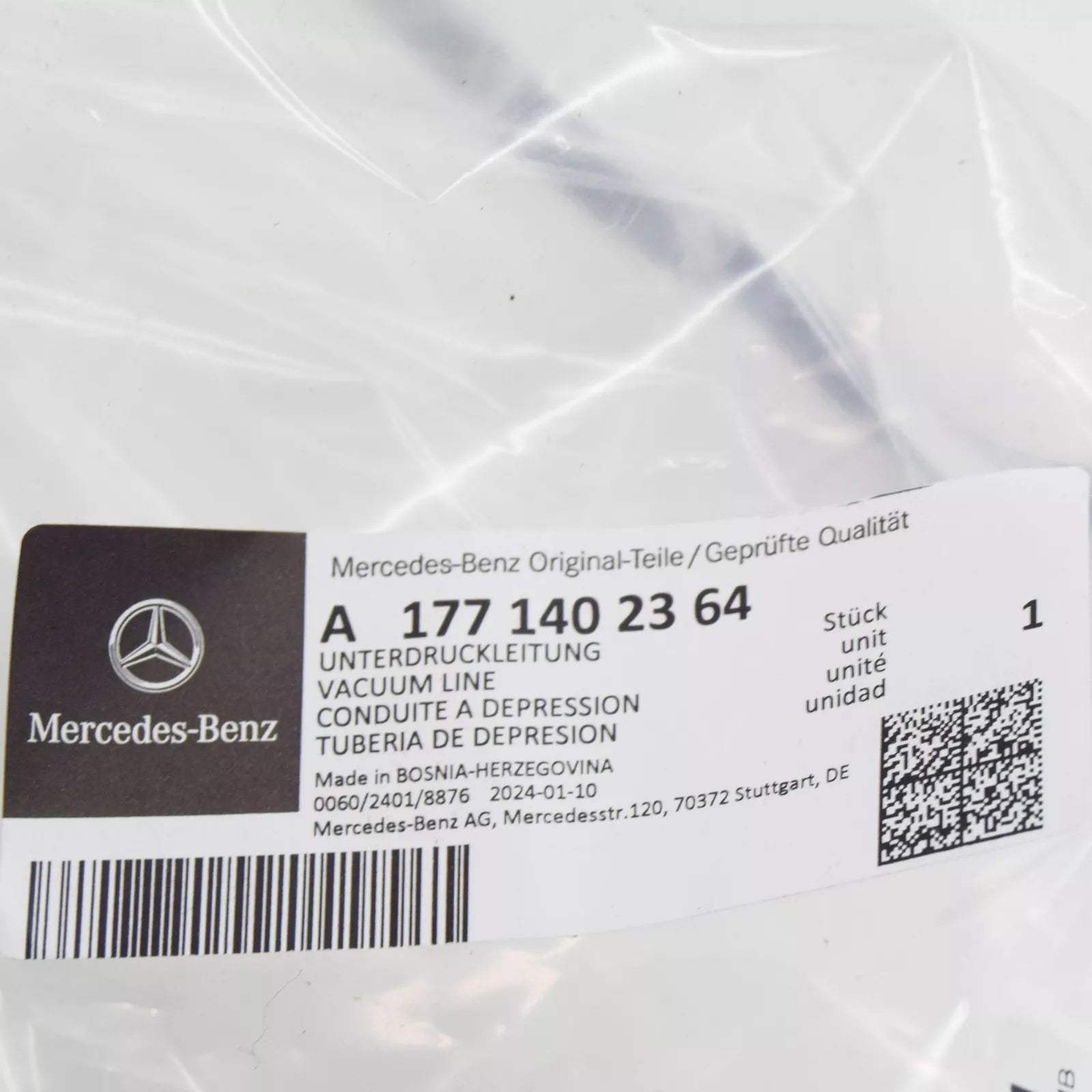 NEW MERCEDES-BENZ E W213 ENGINE VACUUM LINE A1771402364 ORIGINAL