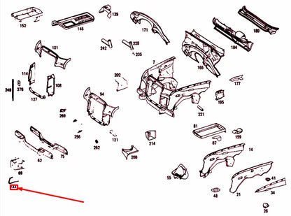 NEW MERCEDES-BENZ S W108 FRONT PANEL EYE A1106260028 ORIGINAL