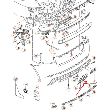 NEW AUDI A3 8P REAR BUMPER TRAILER COUPLING COVER 8P0807397B1RR
