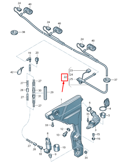 NEW AUDI A8 4N WINDSCREEN WASHER SYSTEM ADAPTER CABLE LOOM 4N2955944A ORIGINAL