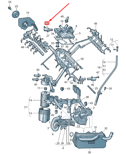 NEW AUDI A7 SPORTBACK 4G8 PRESSURE RESTRICTION CONTROL VALVE 079115243C ORIGINAL