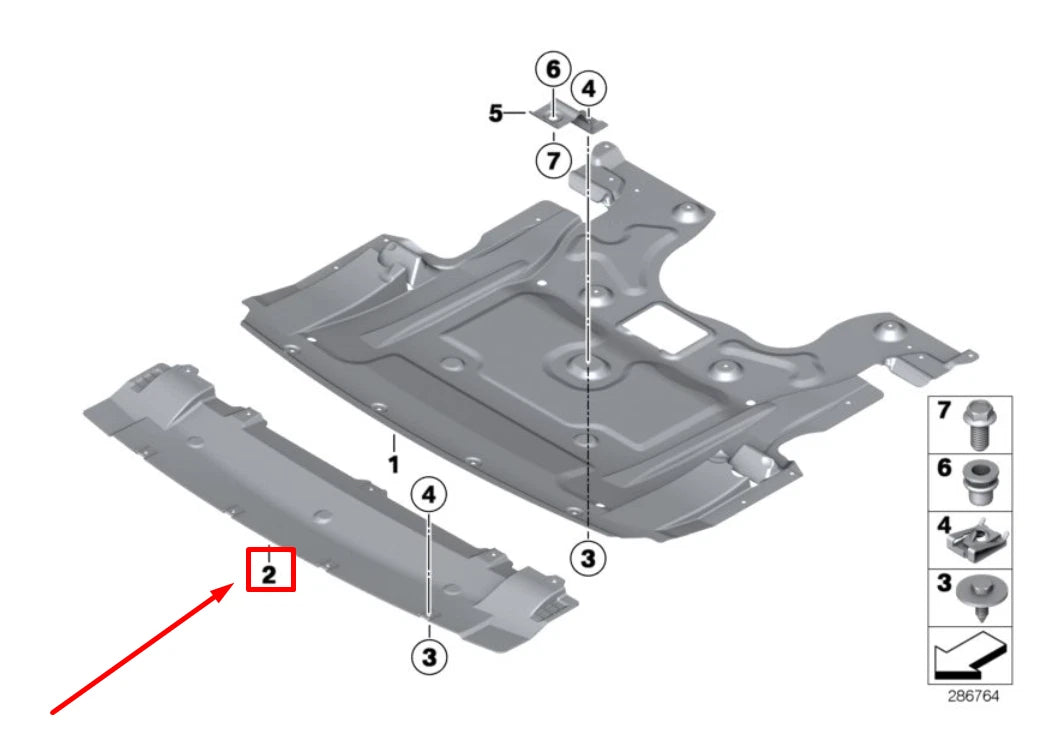 NEW BMW 7 F01, F02 INTERM PIECE ENGINE COMPARTMENT 7980136 51757980136 ORIGINAL