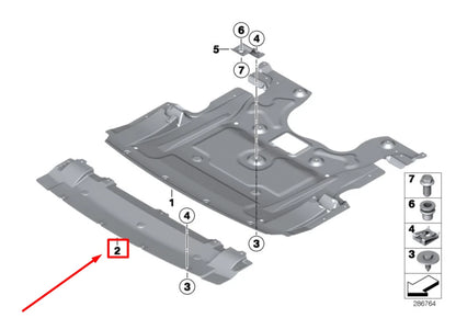 NEW BMW 7 F01, F02 INTERM PIECE ENGINE COMPARTMENT 7980136 51757980136 ORIGINAL