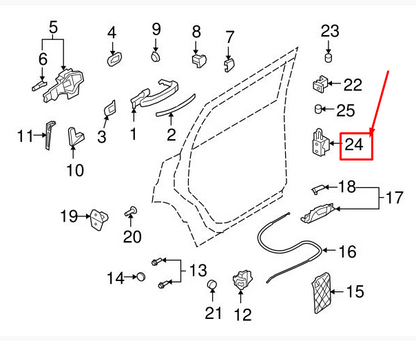 new audi q7 4l rear left lower door hinge 4l0833411b original