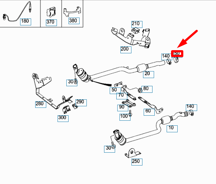 new mercedes-benz e a207 exhaust system seal ring a2044920181 original