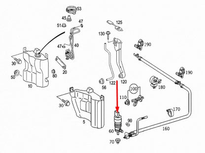 NEW MERCEDES-BENZ E-CLASS W211 WINDSHIELD WASHER PUMP A2108690821