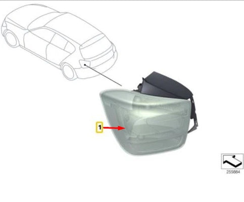 NEW BMW 1 F20 REAR RIGHT TAIL LIGHT 63217241544 7241544 ORIGINAL