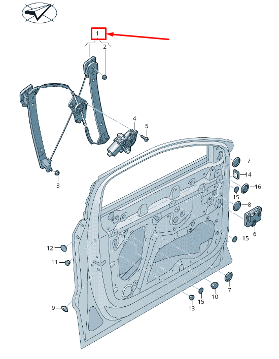 new audi e-tron ge front right door window regulator 4ke837462 original