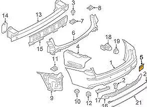 NEW BMW 5 F07 M SPORT REAR BUMPER TOW HOOK EYE CAP COVER 51128055049 ORIGINAL