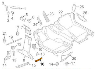 new bmw 5 f10 rear right door m sport sill plate 51478050052 8050052 original