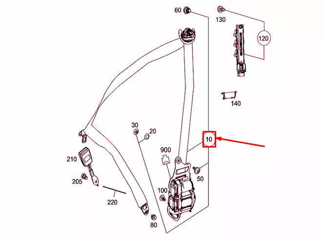 NEW MERCEDES-BENZ E W213 FRONT RIGHT SEAT BELT A21386007019C94 ORIGINAL