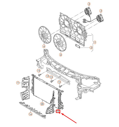 NEW AUDI A6 C7 RADIATOR LEFT AIR GUIDE 4G0121283BC
