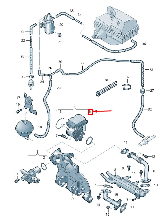 NEW AUDI Q5 8R INTAKE MANIFOLD HOUSING GASKET 03L131547B ORIGINAL