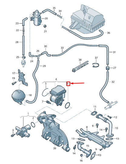 NEW AUDI Q5 8R INTAKE MANIFOLD HOUSING GASKET 03L131547B ORIGINAL