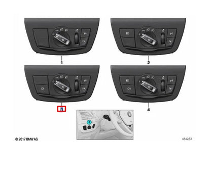 NEW BMW X3 G01 HEADLIGHT SWITCH CONTROL UNIT 9472965 61319472965 ORIGINAL