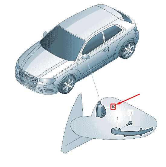 NEW AUDI A3 8V LEFT LANE CHANGE ASSIST WARNING DISPLAY RHD 8V2949145 ORIGINAL