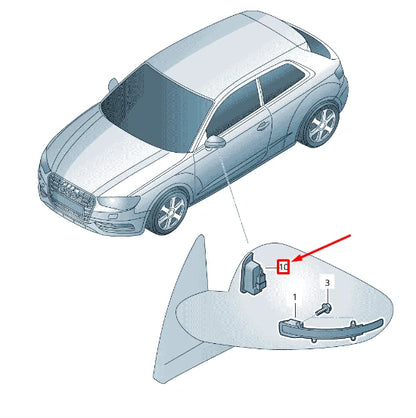 NEW AUDI A3 8V LEFT LANE CHANGE ASSIST WARNING DISPLAY RHD 8V2949145 ORIGINAL