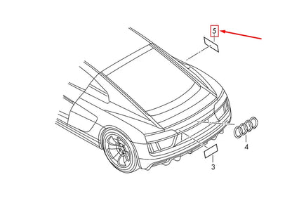 NEW AUDI R8 4S CHROME R8 INSCRIPTION 4S08537362ZZ