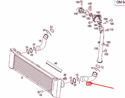 NEW MERCEDES-BENZ VITO W639 CHARGE AIR COOLING HOSE A6395281882 ORIGINAL