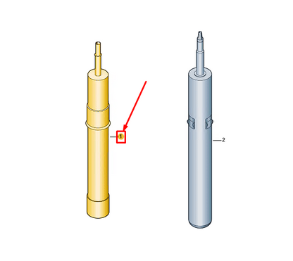 new audi a1 gb front gas shock absorber 2q0413031cc original