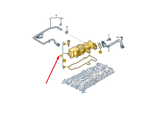 NEW CUPRA FORMENTOR OIL SEPERATOR 07K103495E ORIGINAL