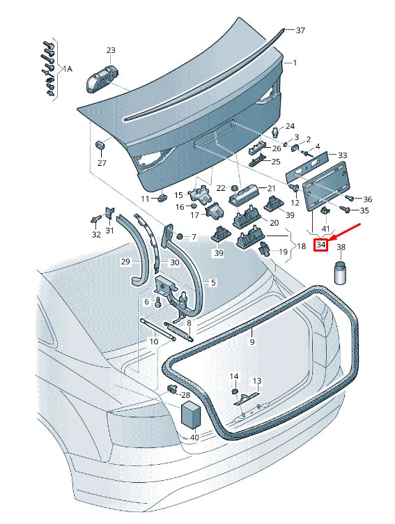 NEW AUDI A3 8V REAR LICENSE PLATE BRACKET 8V5827113A9B9 8V5827113A 9B9
