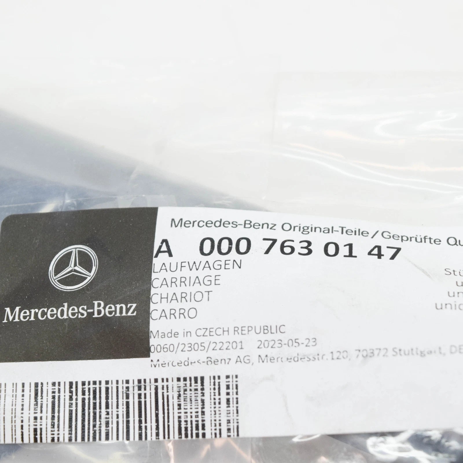 NEW MB SPRINTER 906 REAR DOOR RIGHT BOTTOM SLIDE CARRIAGE A0007630147 ORIGINAL