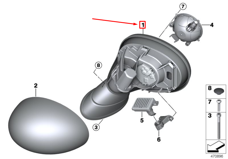 new mini cooper f55 front left side wing mirror 7471233 51167471233 original