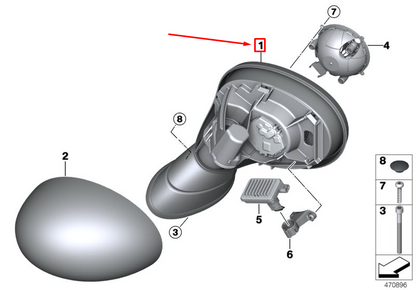 new mini cooper f55 front left side wing mirror 7471233 51167471233 original