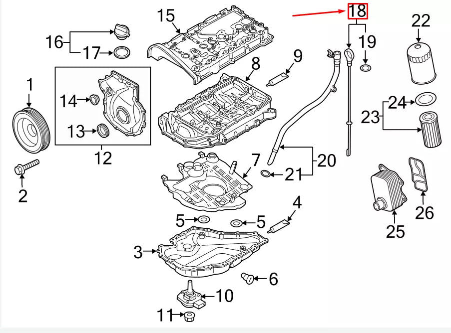 NEW VW BEETLE 5C ENGINE OIL DIPSTICK 06K115611D ORIGINAL