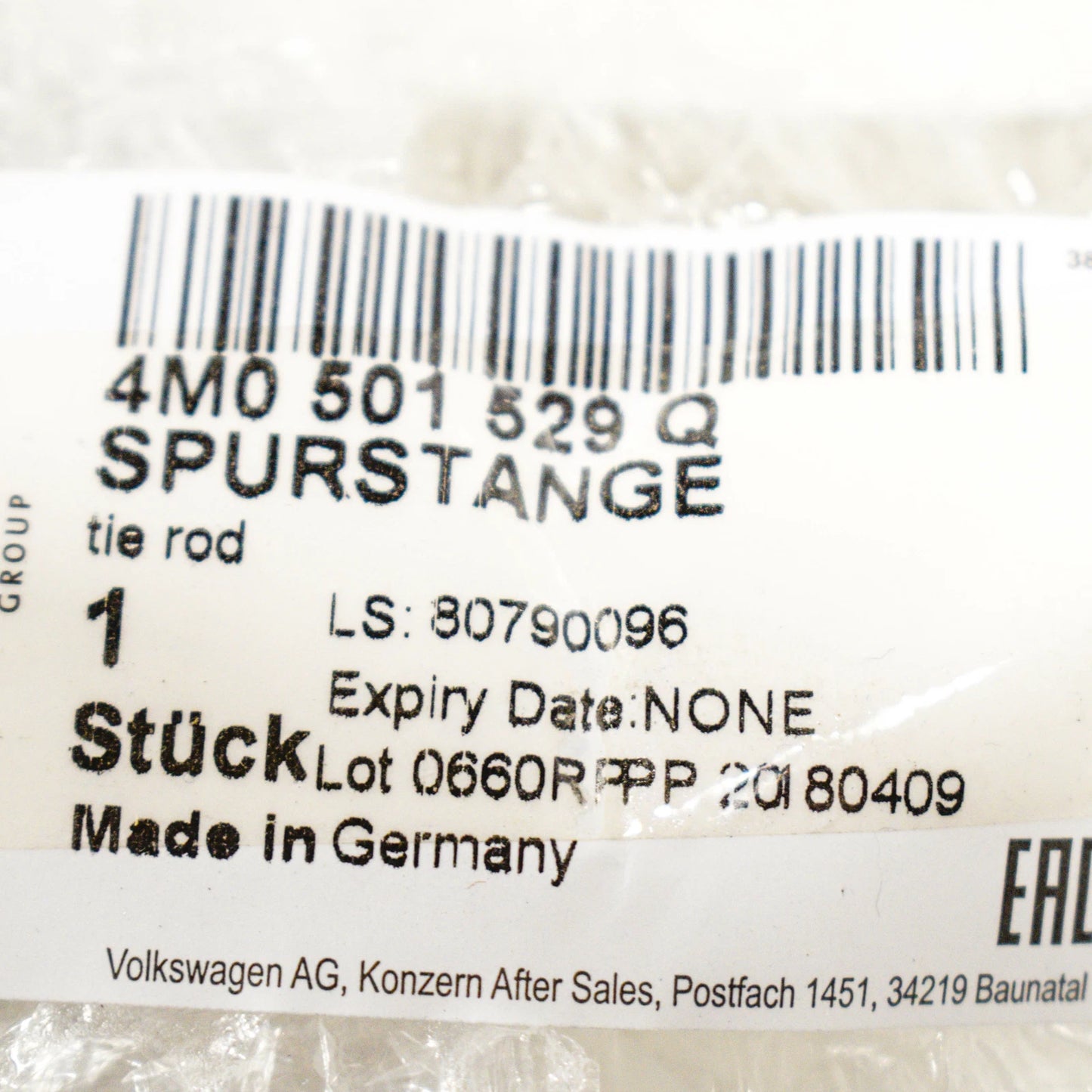 NEW AUDI Q7 4M REAR SUSPENSION LEFT TIE ROD 4M0501529Q