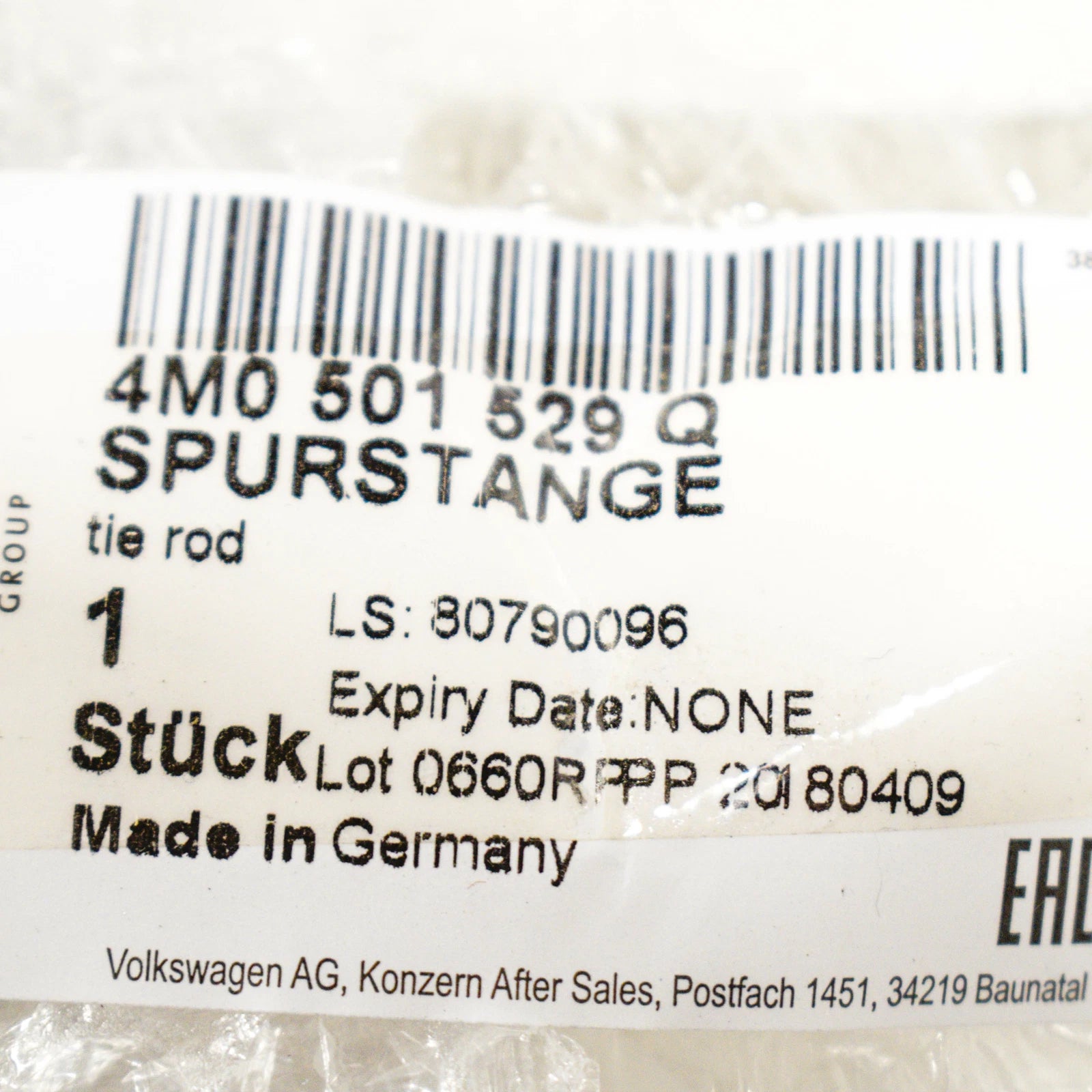 NEW AUDI Q7 4M REAR SUSPENSION LEFT TIE ROD 4M0501529Q