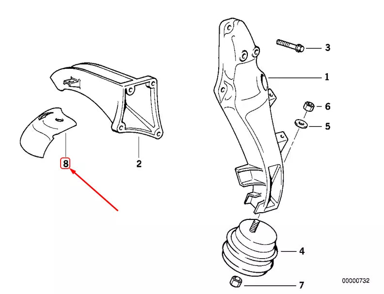NEW BMW 3 E36 ENGINE SUSPENSION RIGHT HEAT PROTECTION PLATE 11811137776 ORIGINAL