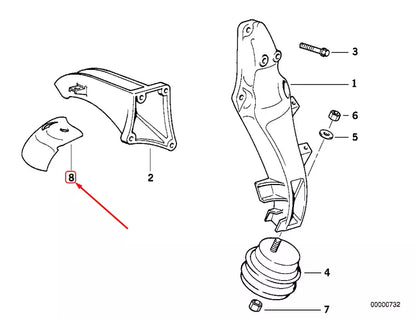 NEW BMW 3 E36 ENGINE SUSPENSION RIGHT HEAT PROTECTION PLATE 11811137776 ORIGINAL