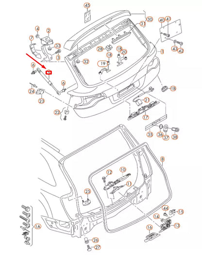 NEW AUDI Q7 4L REAR LID GAS FILLED STRUT 4L0827552F