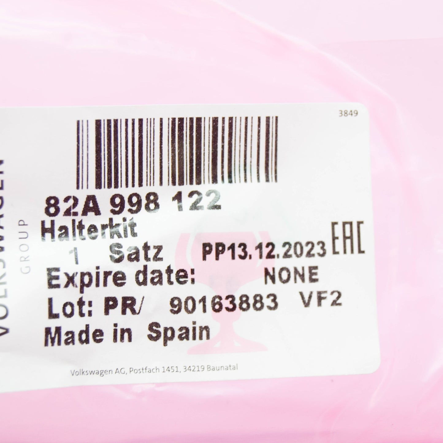 NEW AUDI A1 SPORTBACK GB FRONT RIGHT HEADLIGHT REPAIR BRACKET 82A998122 ORIGINAL