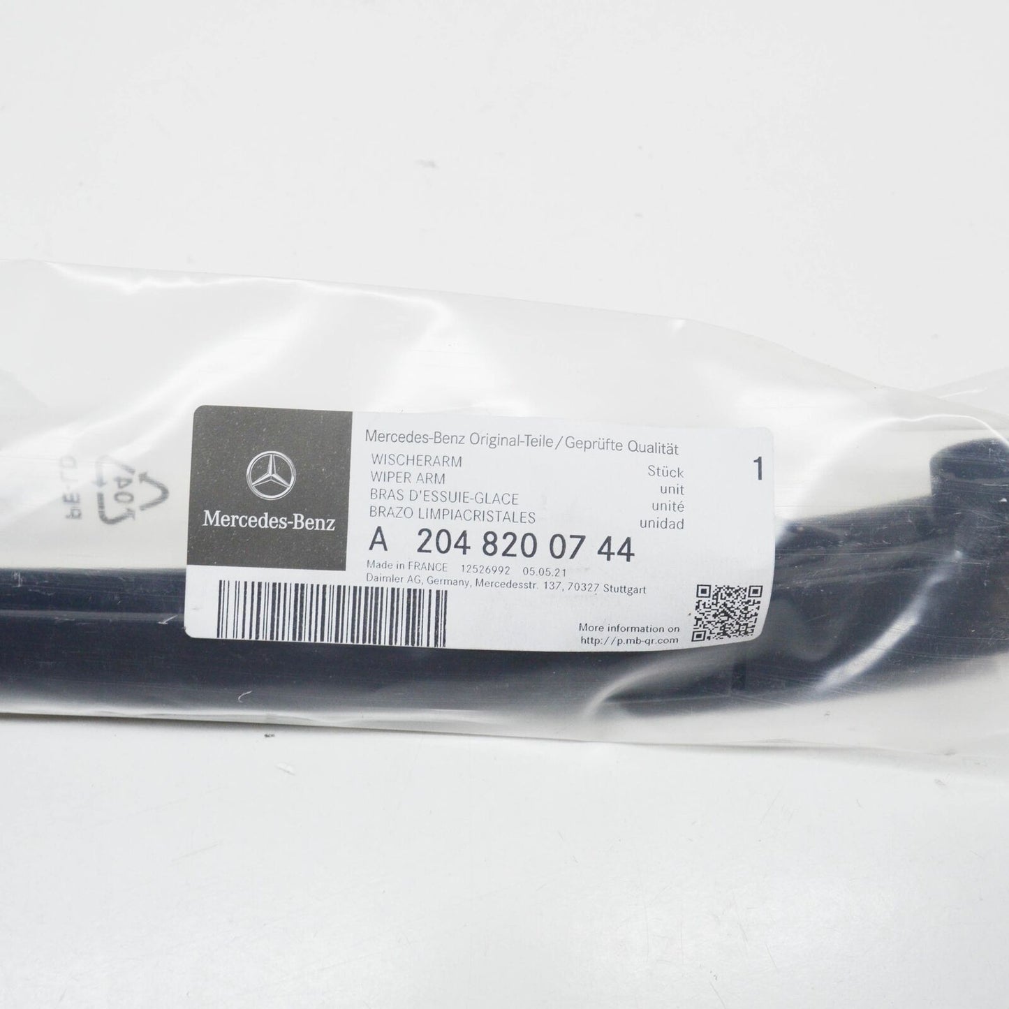 NEW MERCEDES-BENZ C-CLASS W204 REAR WINDOW WIPER ARM A2048200744 ORIGINAL