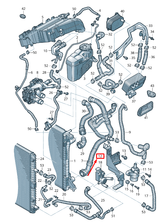 NEW AUDI A6 4A C8 ENGINE COOLANT PUMP BRACKET 4K0145879R ORIGINAL
