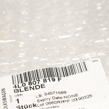 NEW AUDI Q7 4L REAR BUMPER TOWBAR COVER TRIM 4L0807819F 2015 ORIGINAL