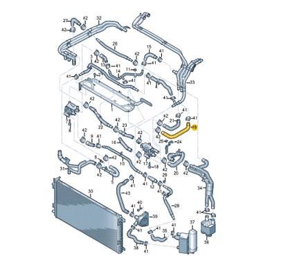 new audi e-tron sportback gea coolant hose pipe 4ke121611l original