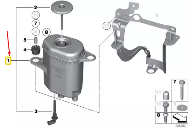 NEW BMW 5 F10 POWER STEERING RESERVOIR 32416776240 ORIGINAL