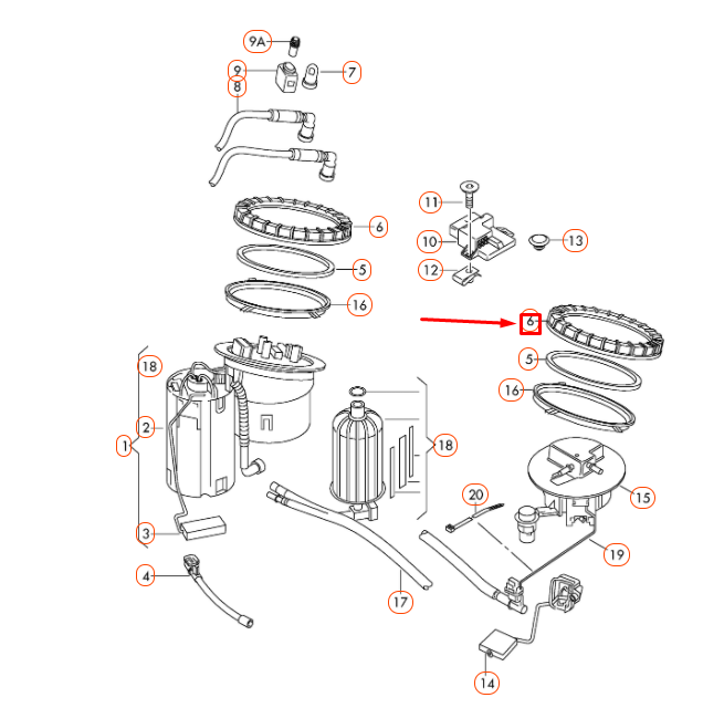 NEW AUDI A4 B8 FUEL SYSTEM UNION NUT 4F0201375 ORIGINAL