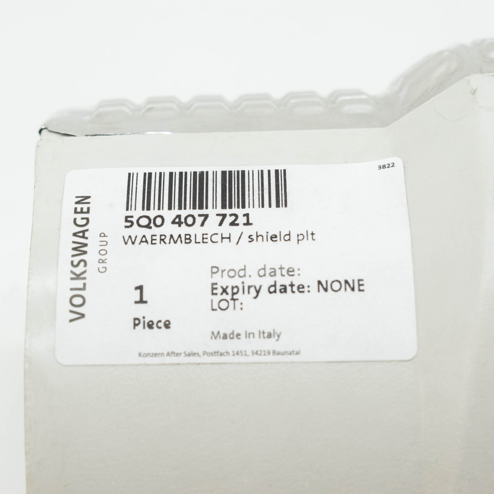 NEW AUDI A1 8X1 FRONT RIGHT DRIVE SHAFT HEAT SHIELD 5Q0407721 ORIGINAL