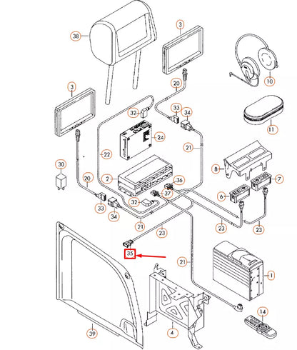 NEW AUDI A8 D3 FLAT CONNECTION HOUSING 2 PIN 1J0972782 ORIGINAL